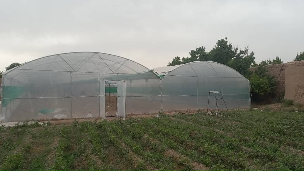 Covered greenhouse frame